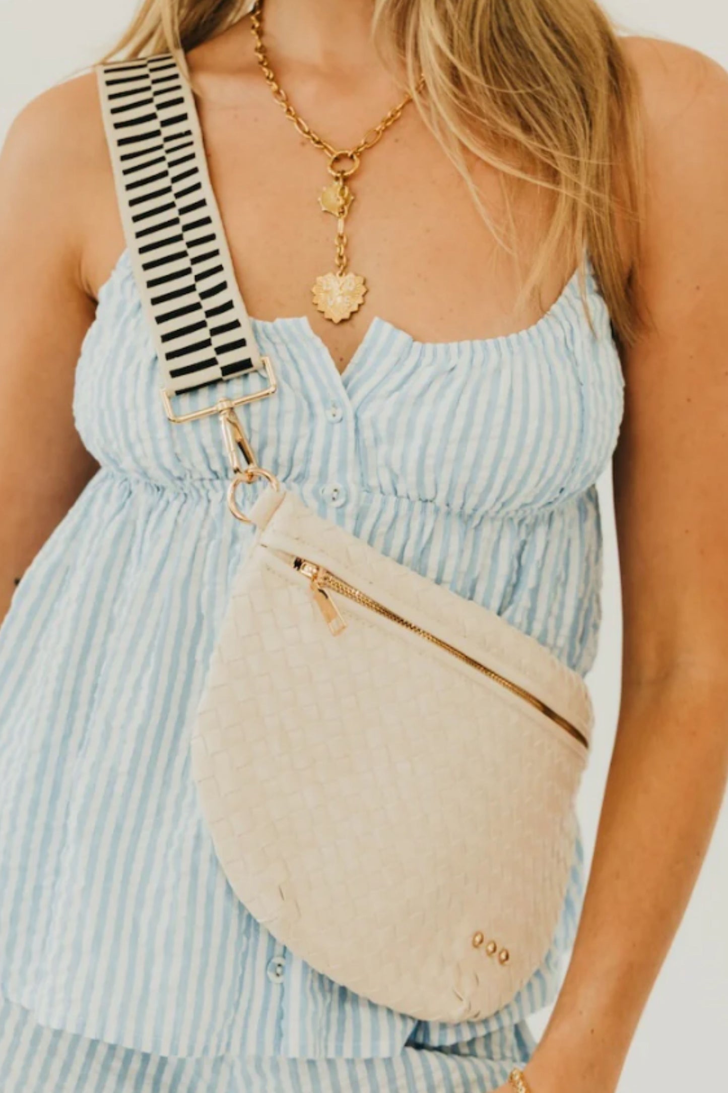 Cream Westlyn Woven Bum Bag