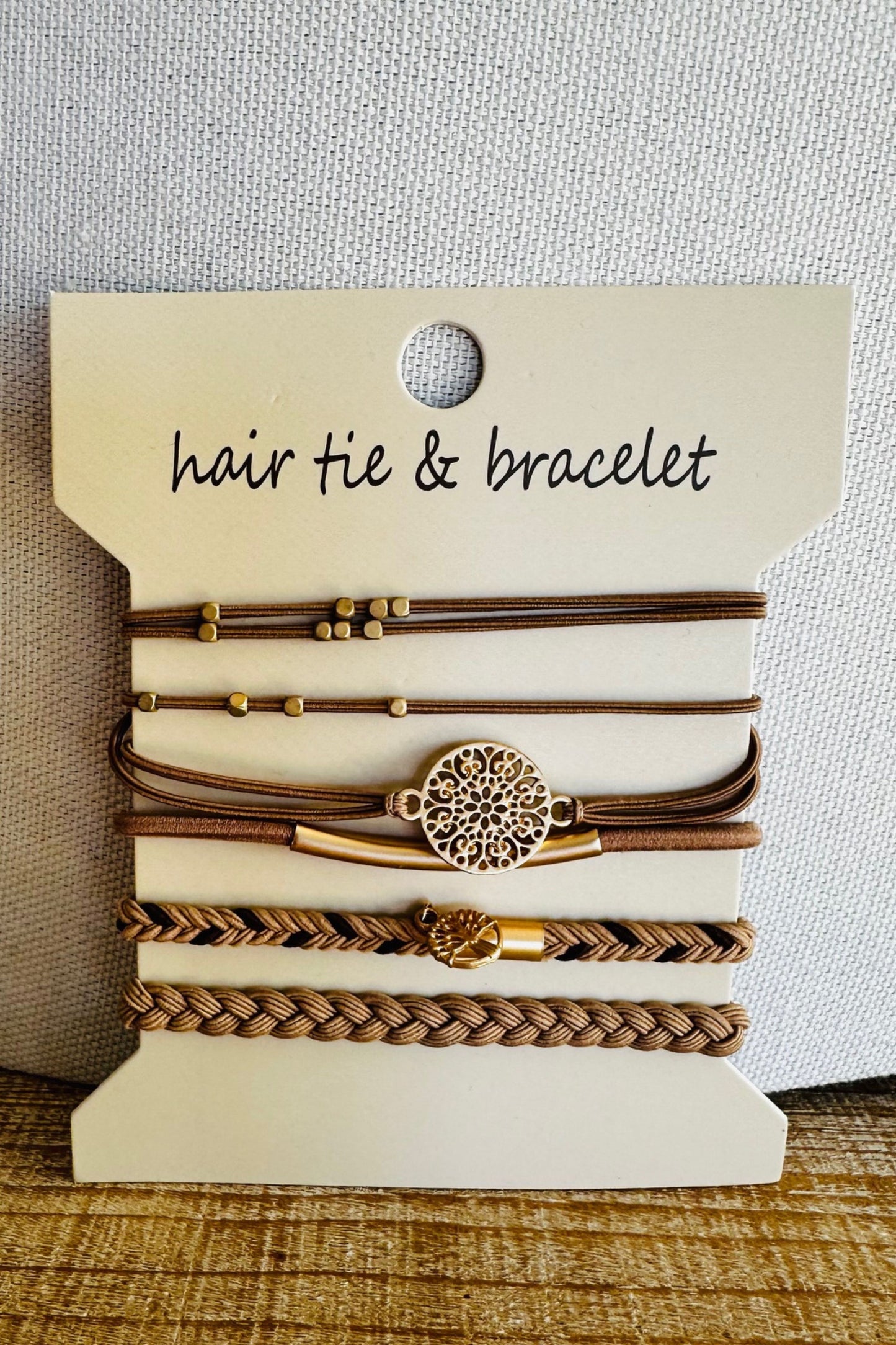 Tan Bracelet Hair Ties