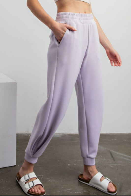 Rae Mode Lavender Modal Poly Span Full Length Jogger Pant