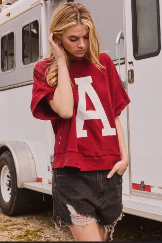 Oddi Red Oversized Sweatshirt