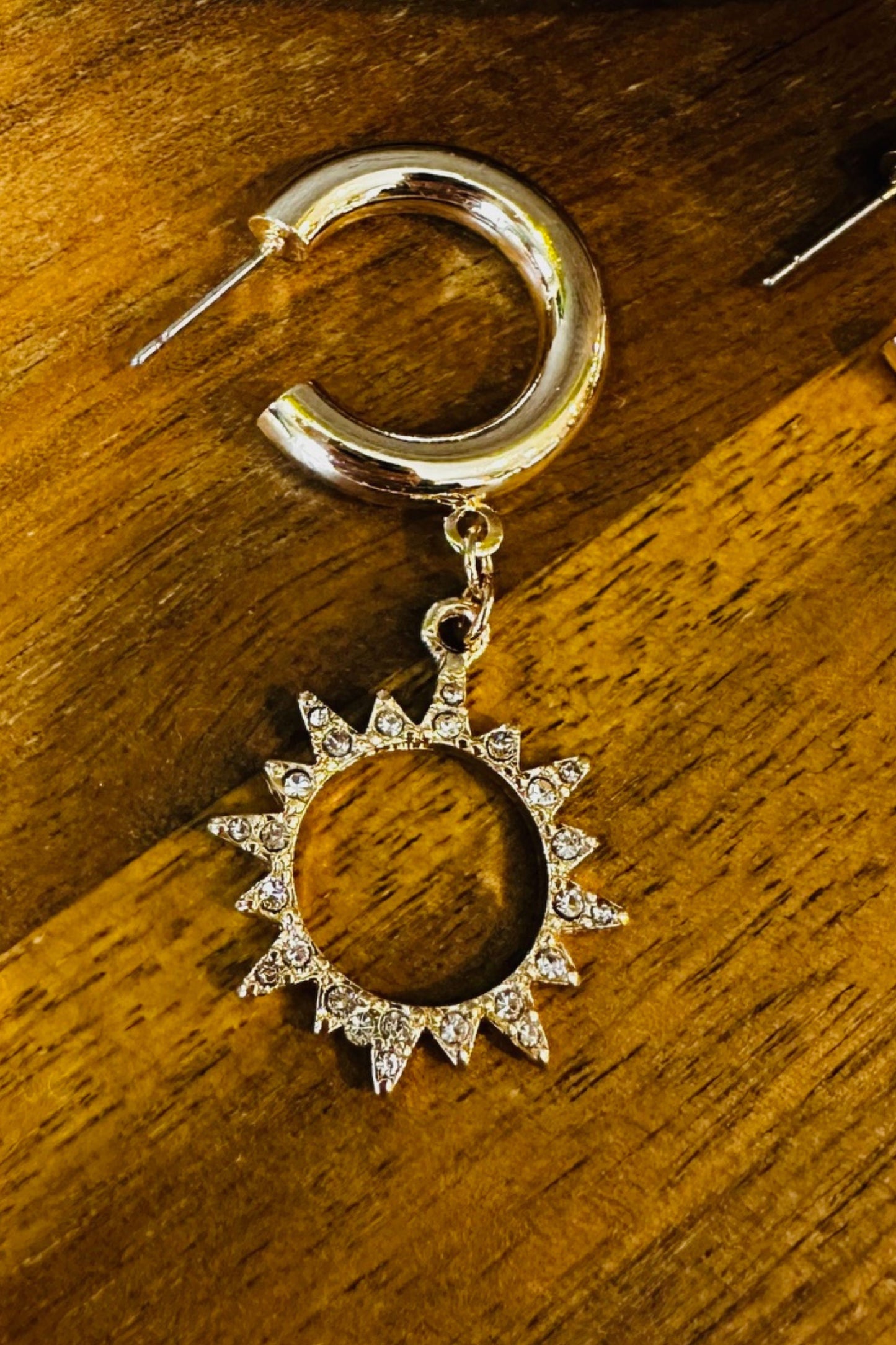 Gold Sunburst Earrings