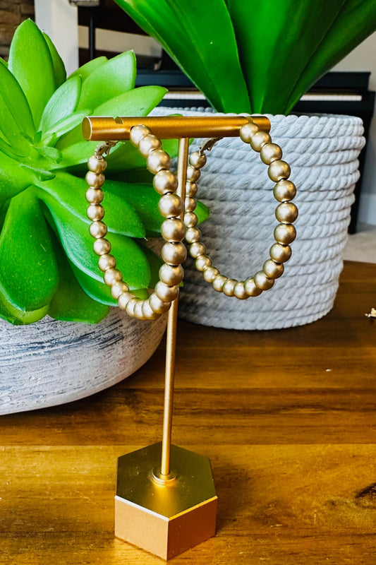 Matte Gold Ball Earrings