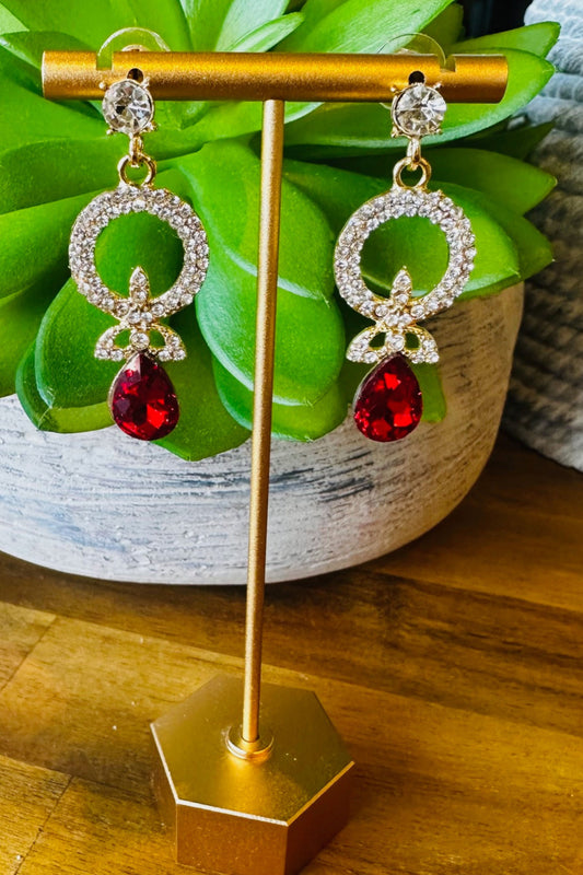 Red Halo Earrings