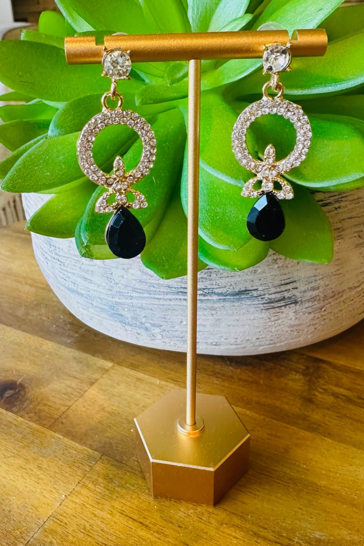 Black Halo Earrings