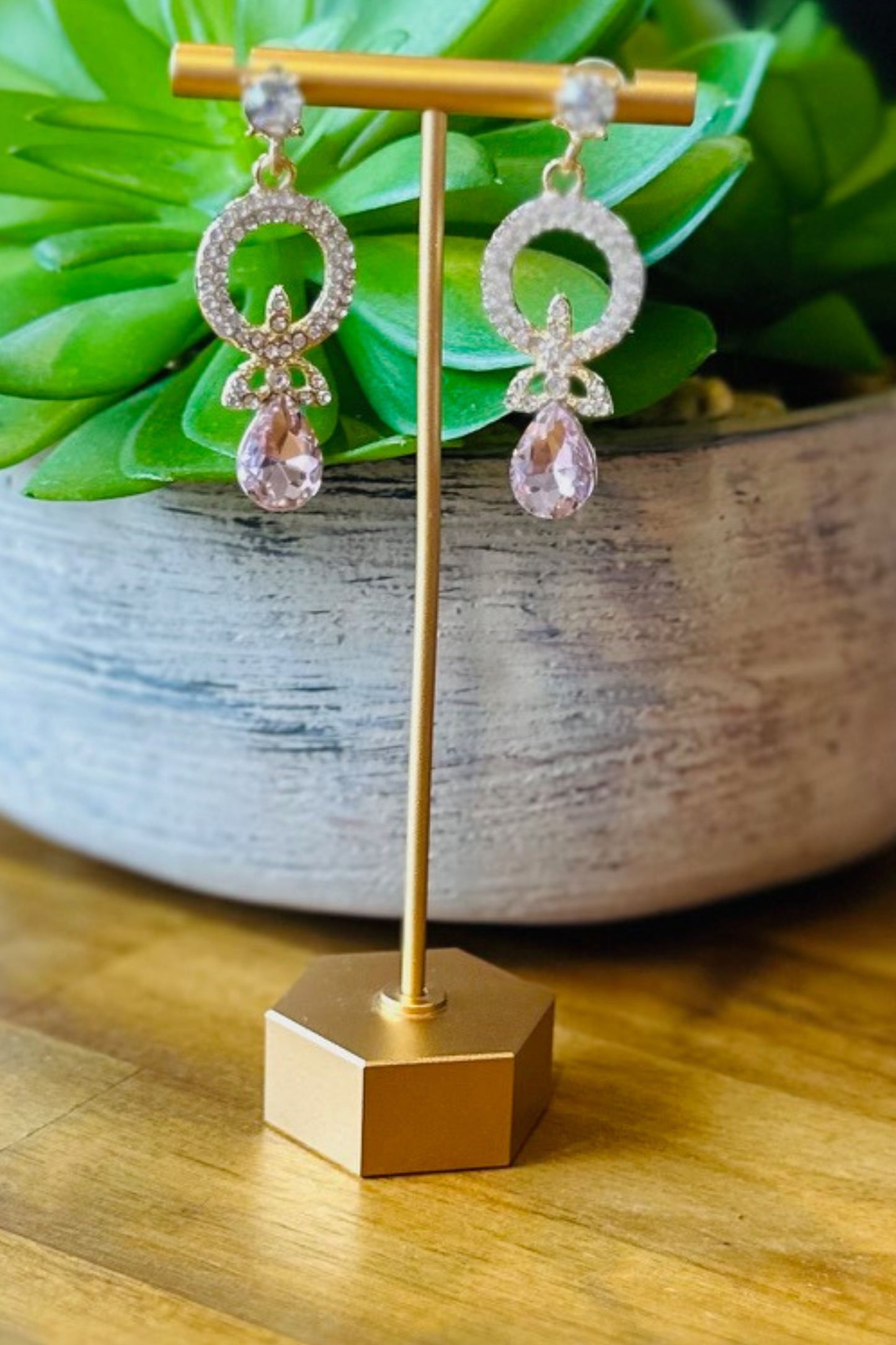 Pink Halo Earrings