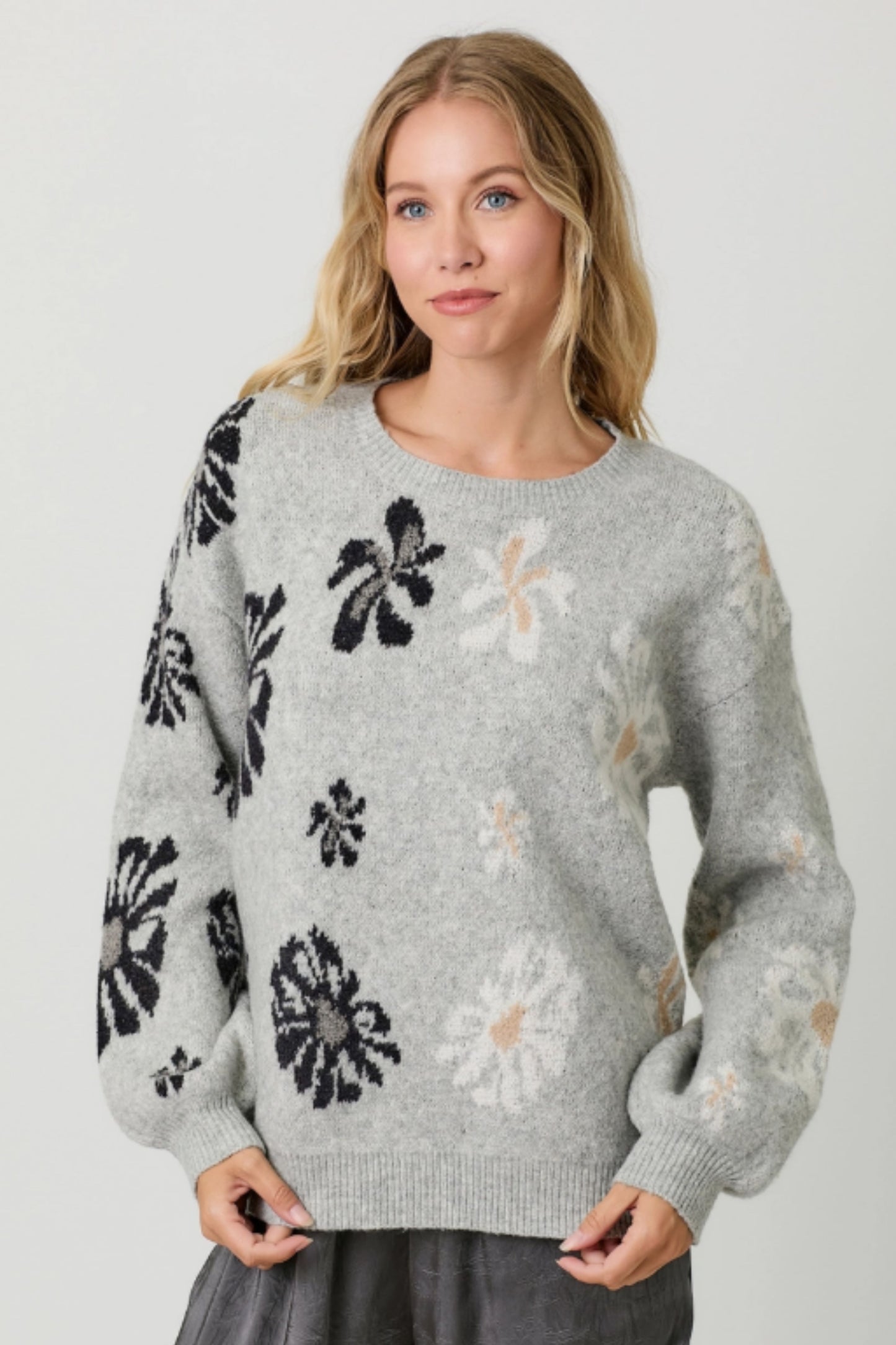 Mystree Floral Pullover Sweater