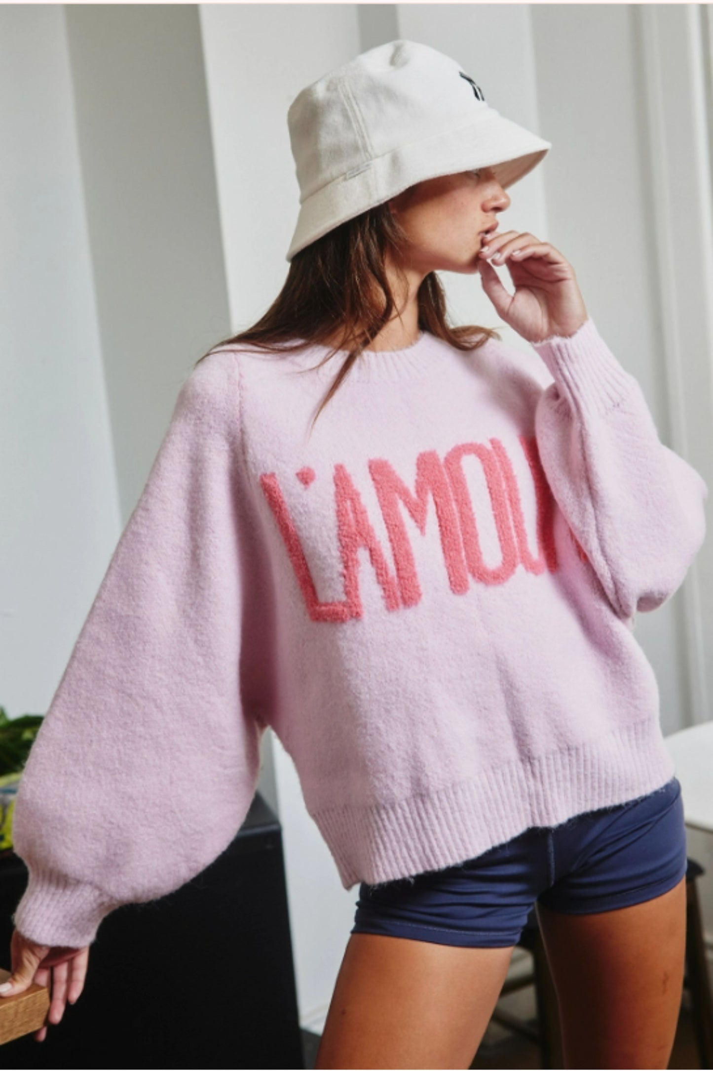 Bucketlist L'Amour Pink Sweater