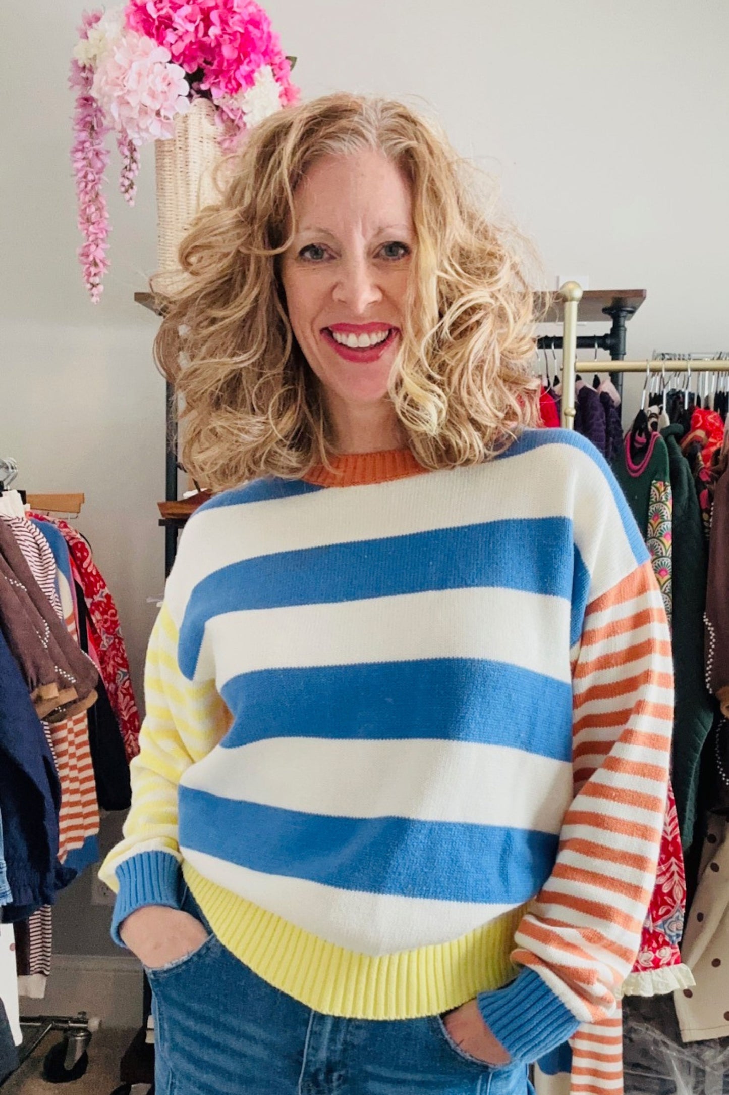 In February Color Block Sweater
