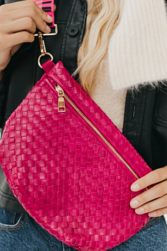 Fuchsia Westlyn Woven Bum Bag