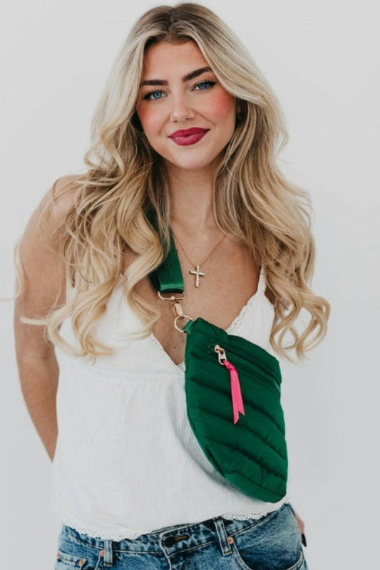 Emerald Green Jolie Puffer Bum Bag
