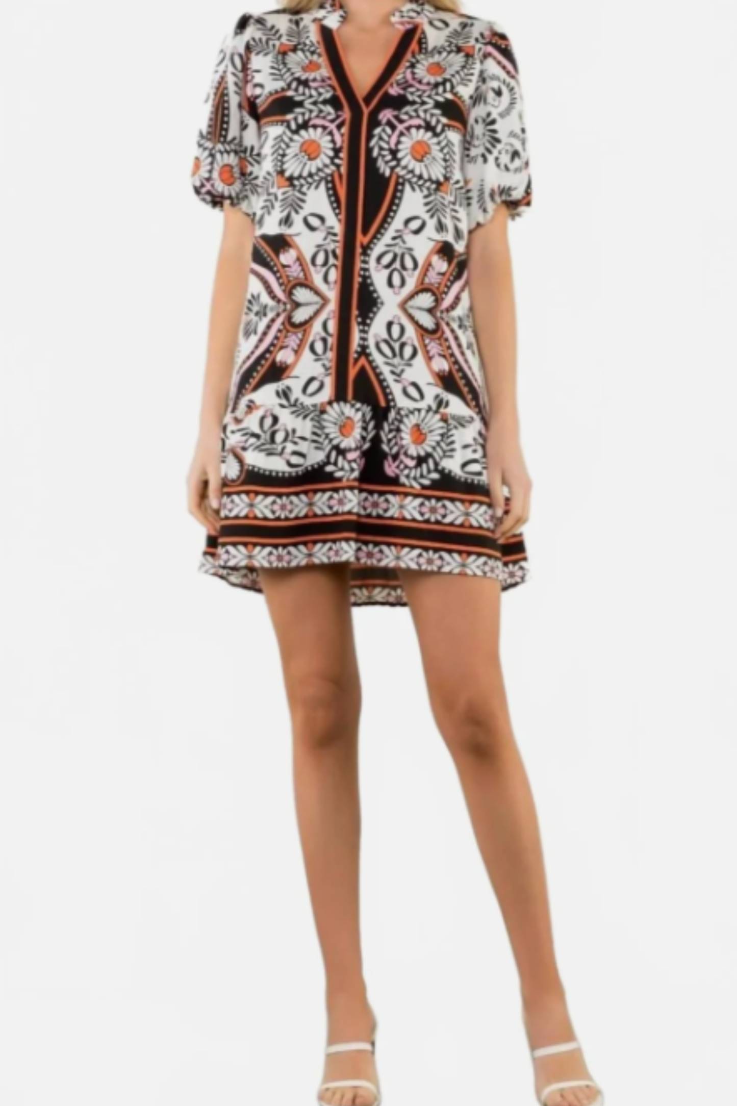 THML Exotic Black Print Dress