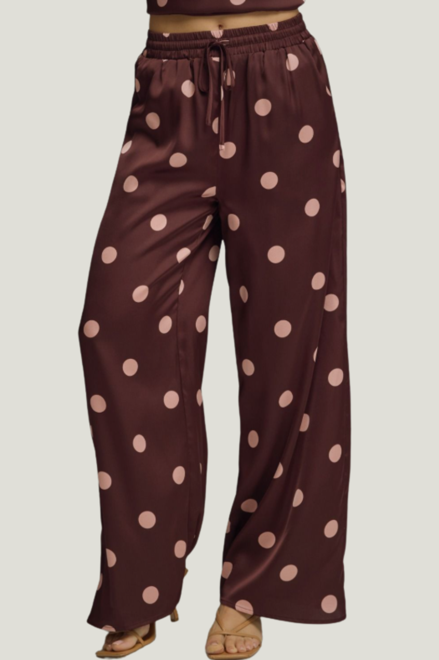 Entro Burgundy Polka Dot Pants