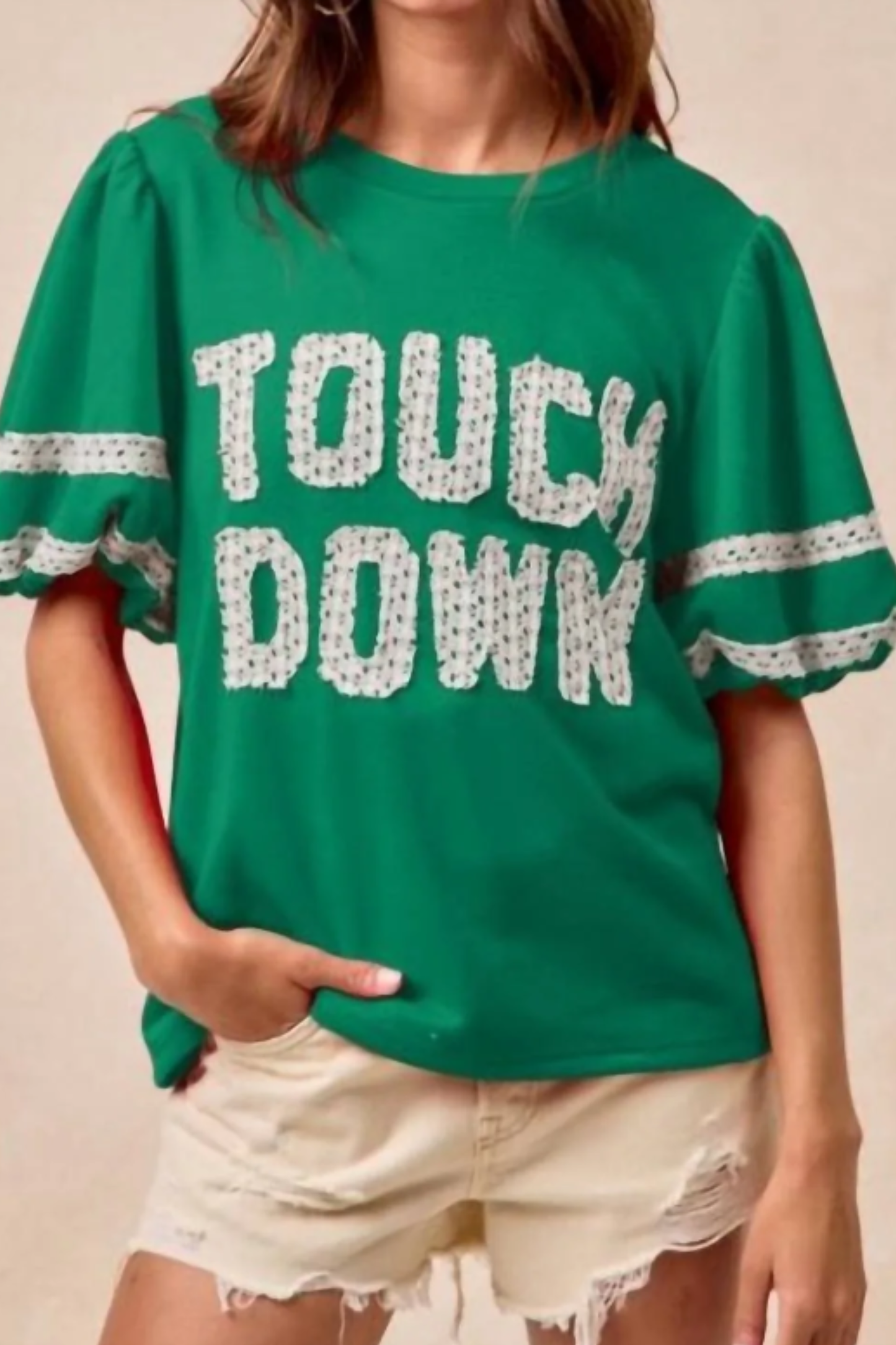 Bibi Green Touchdown Top