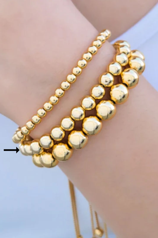 Golden Sphere Small Bead Bracelet