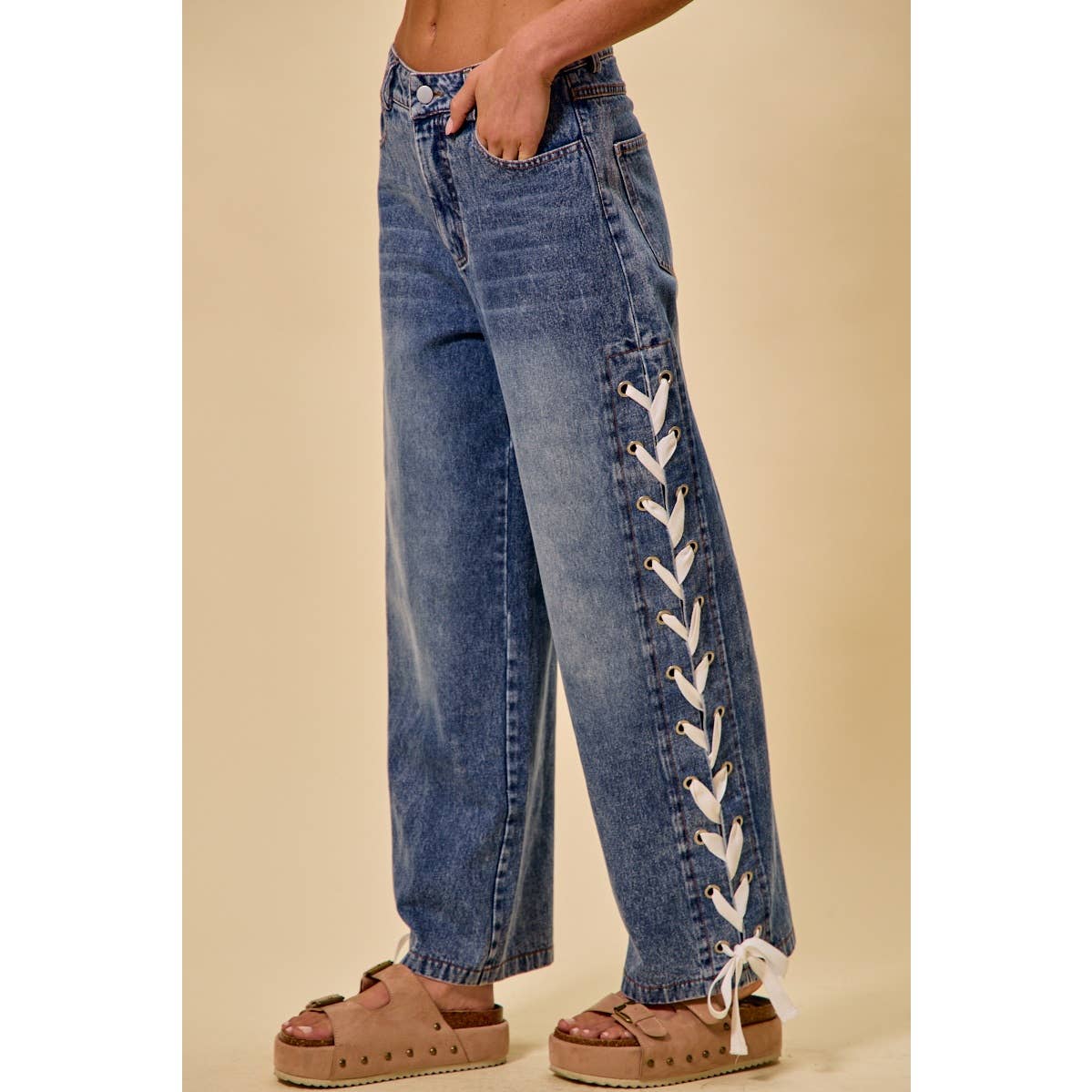 So Me Side Lace Detail Jeans