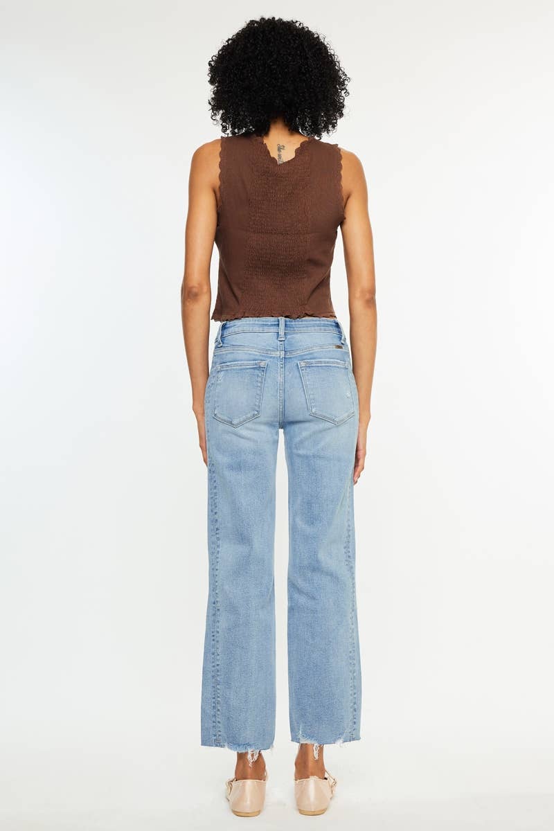 Kancan Mid Rise Straight Jeans