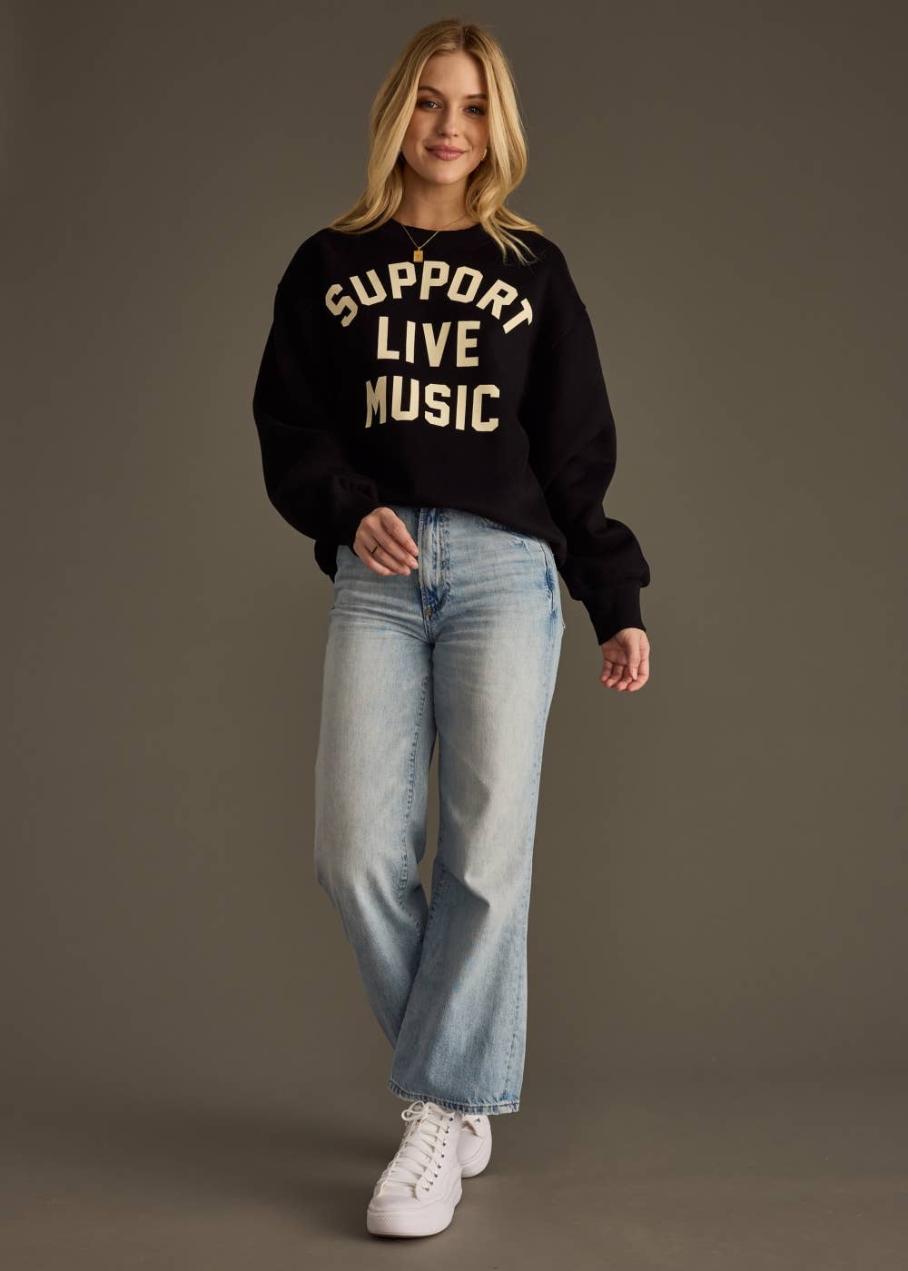 Support Live Music Sweatshirt Top