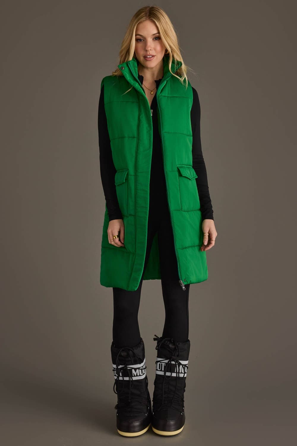 Kelly Green Long Vest