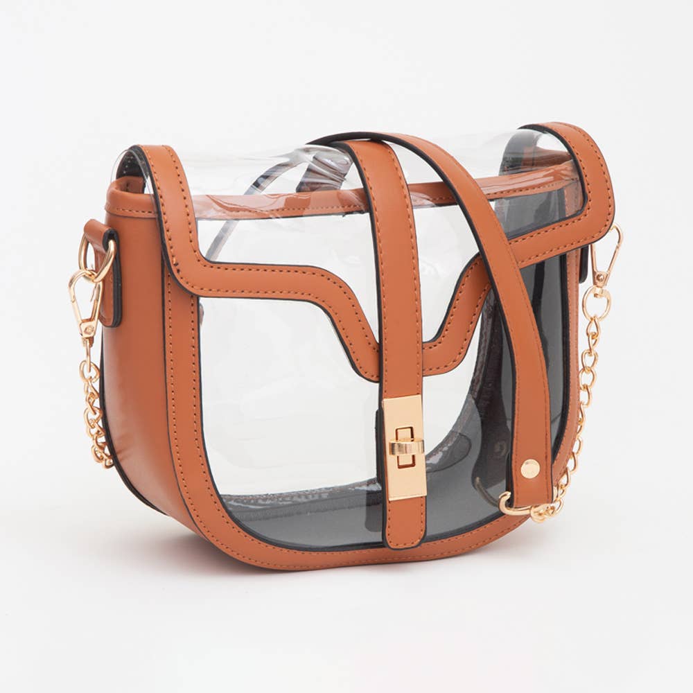 Brown Clear Saddle Bag