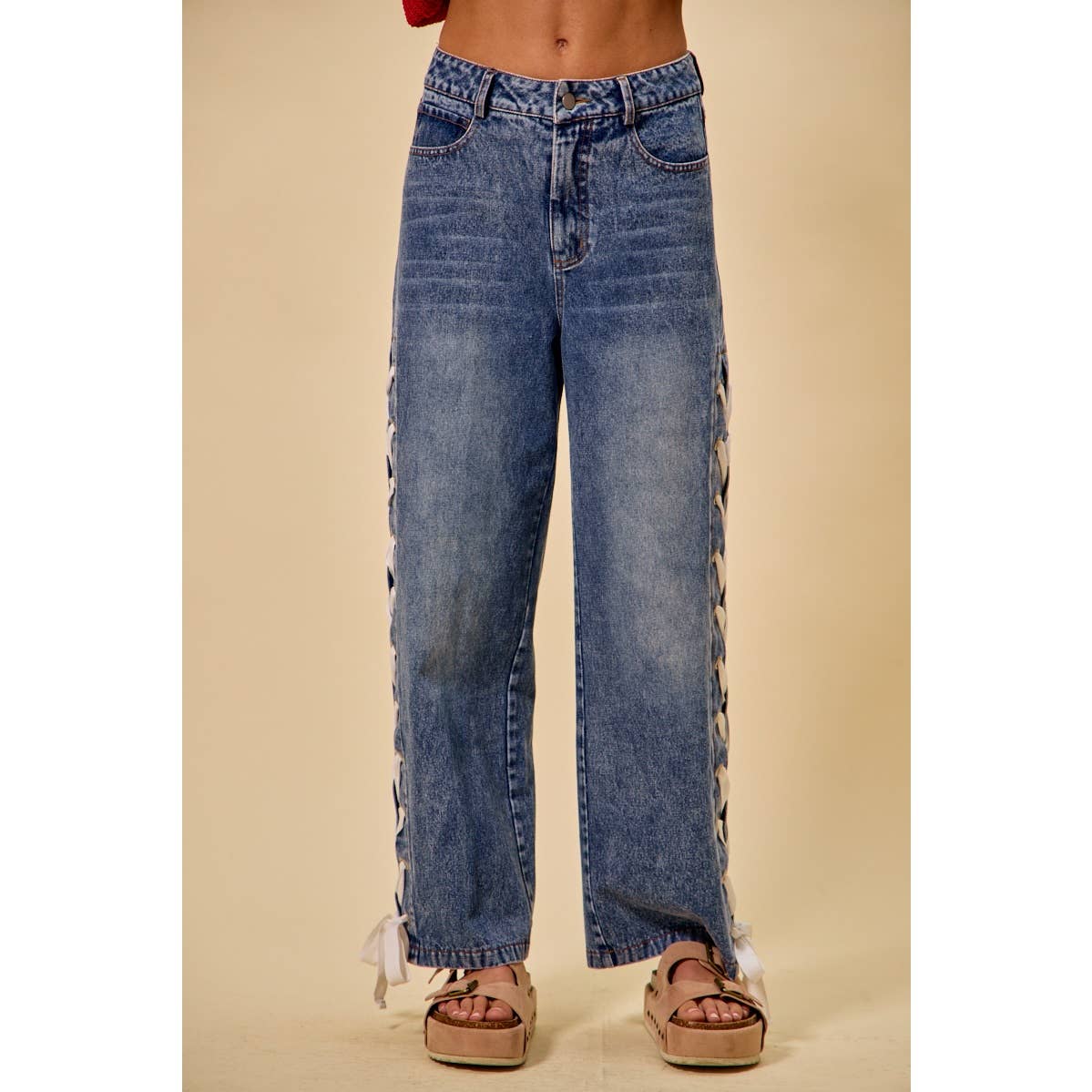 So Me Side Lace Detail Jeans
