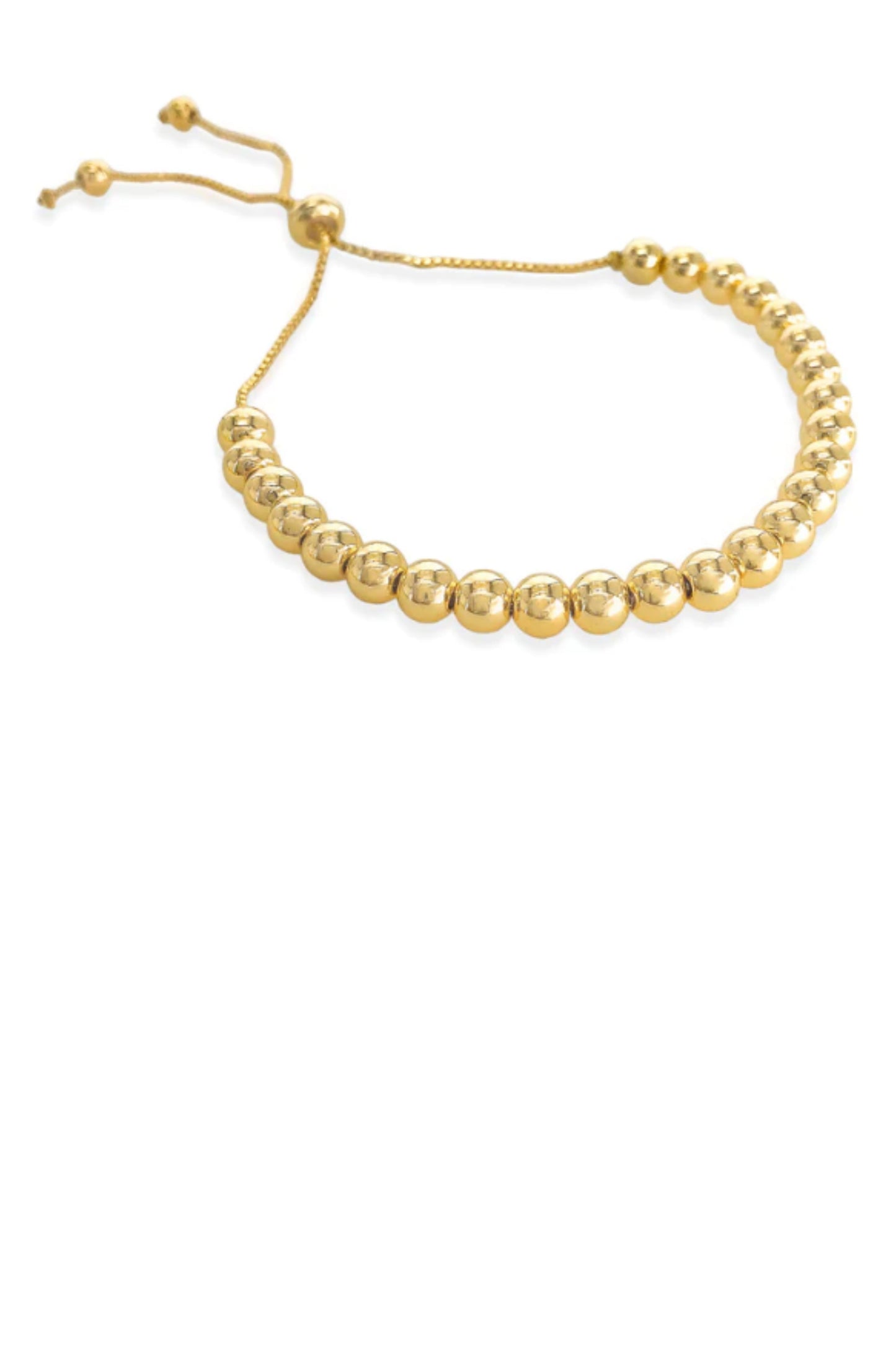 Golden Sphere Small Bead Bracelet