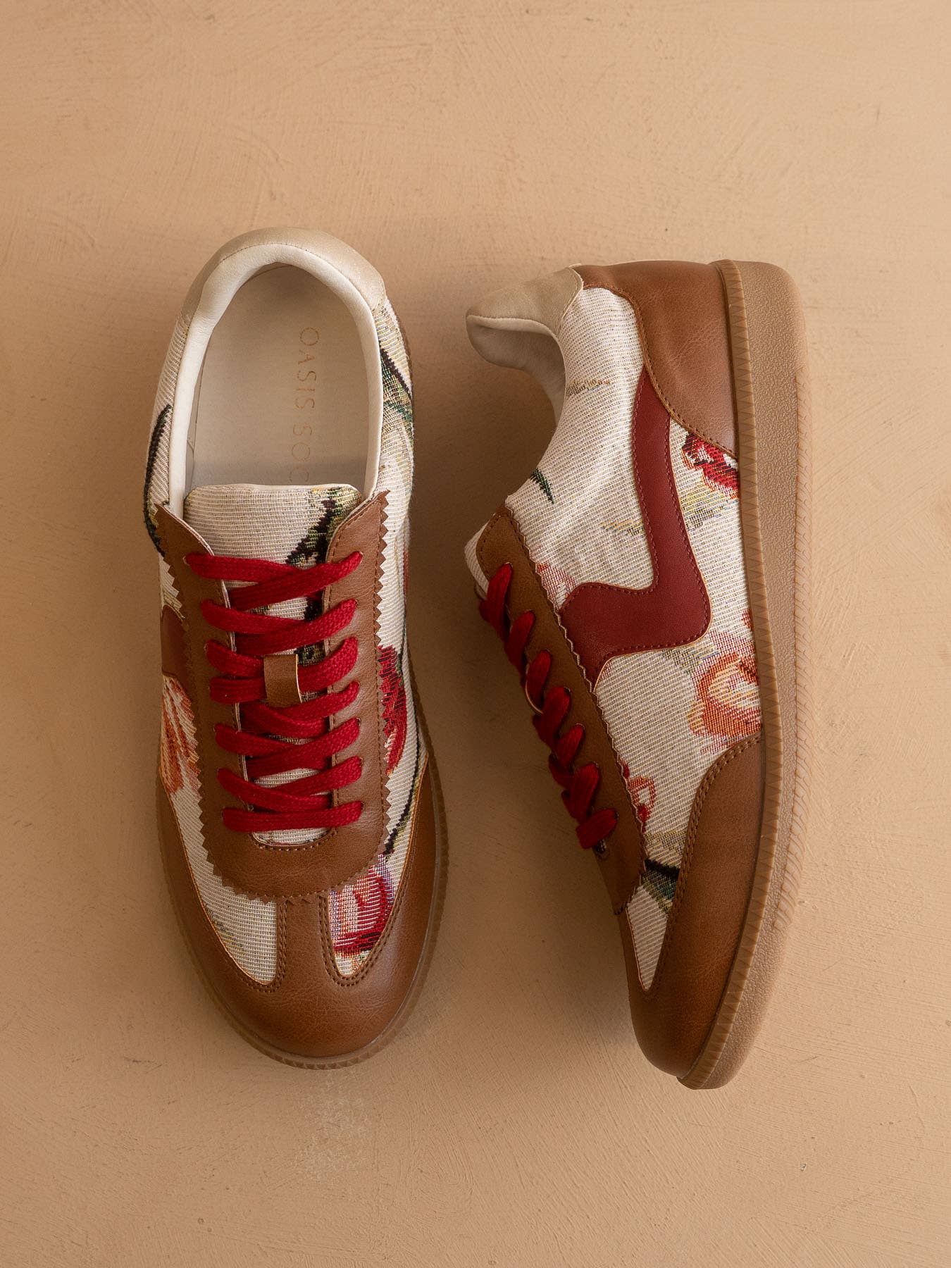 The Kyla Beige Tulip Classic Low Top Fall Sneakers