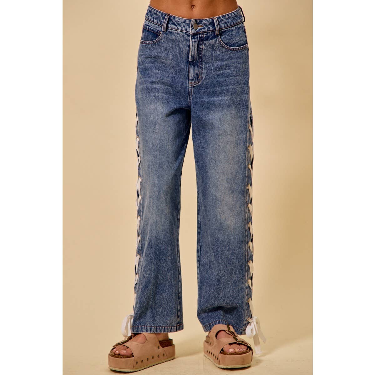 So Me Side Lace Detail Jeans