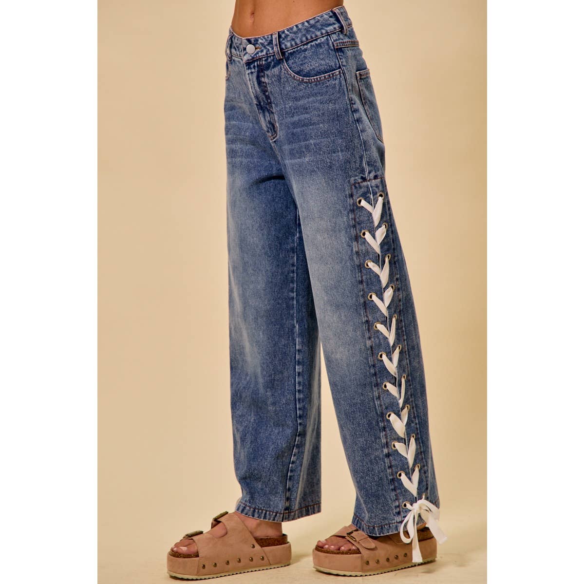 So Me Side Lace Detail Jeans