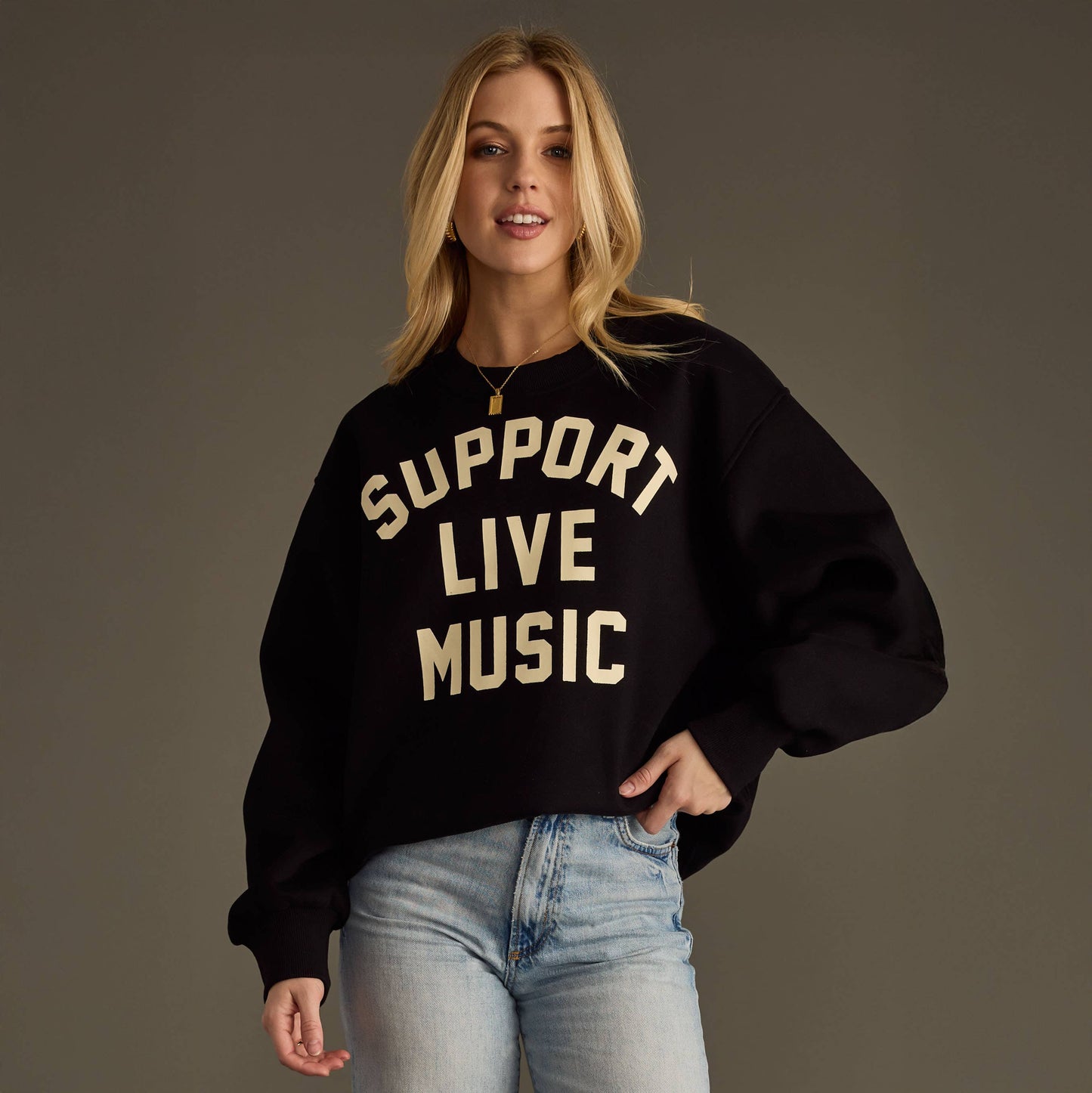 Support Live Music Sweatshirt Top