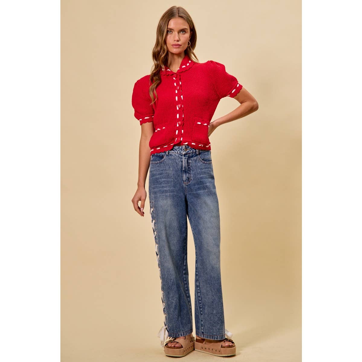 So Me Side Lace Detail Jeans