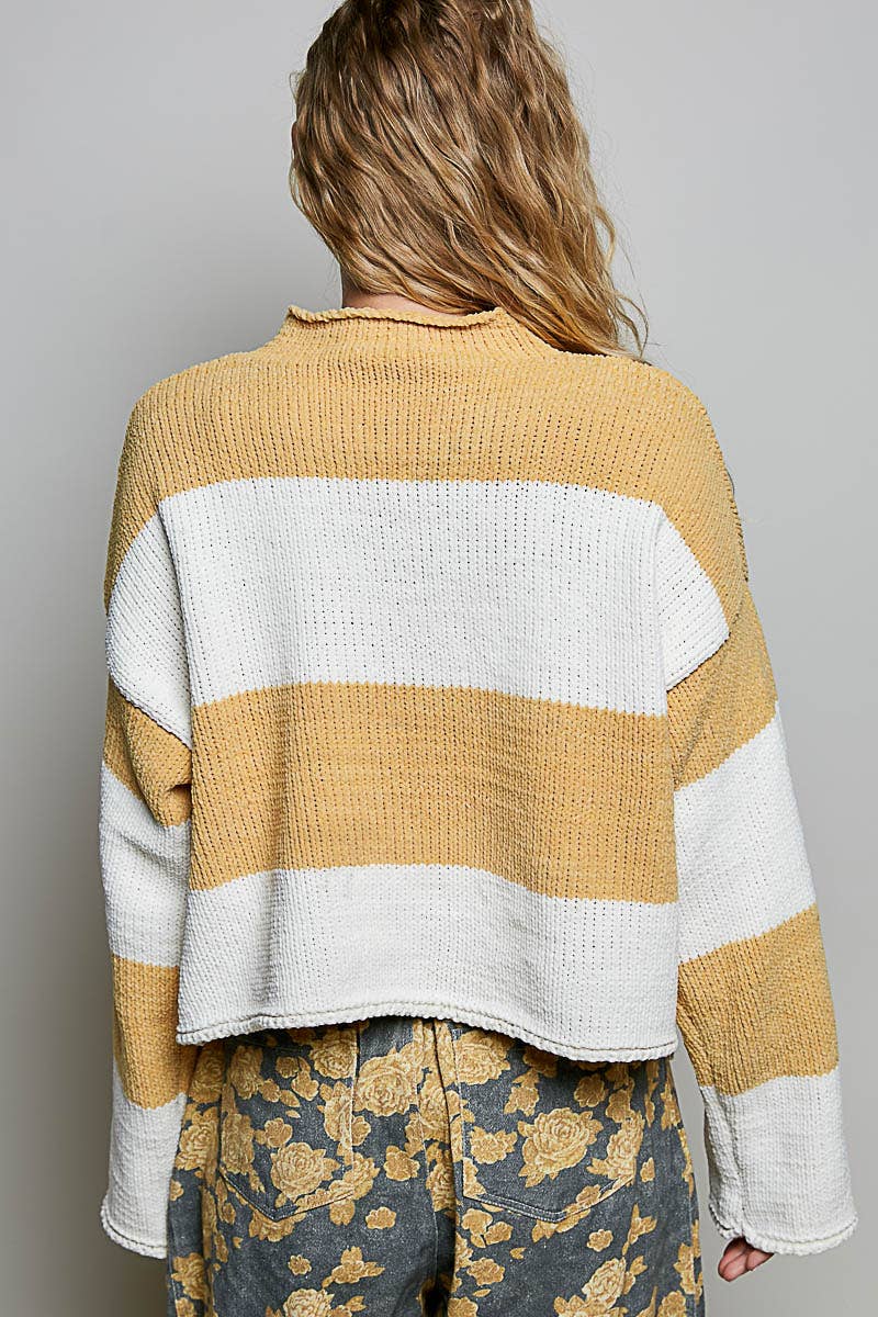 POL Mustard Yellow Chenille Sweater