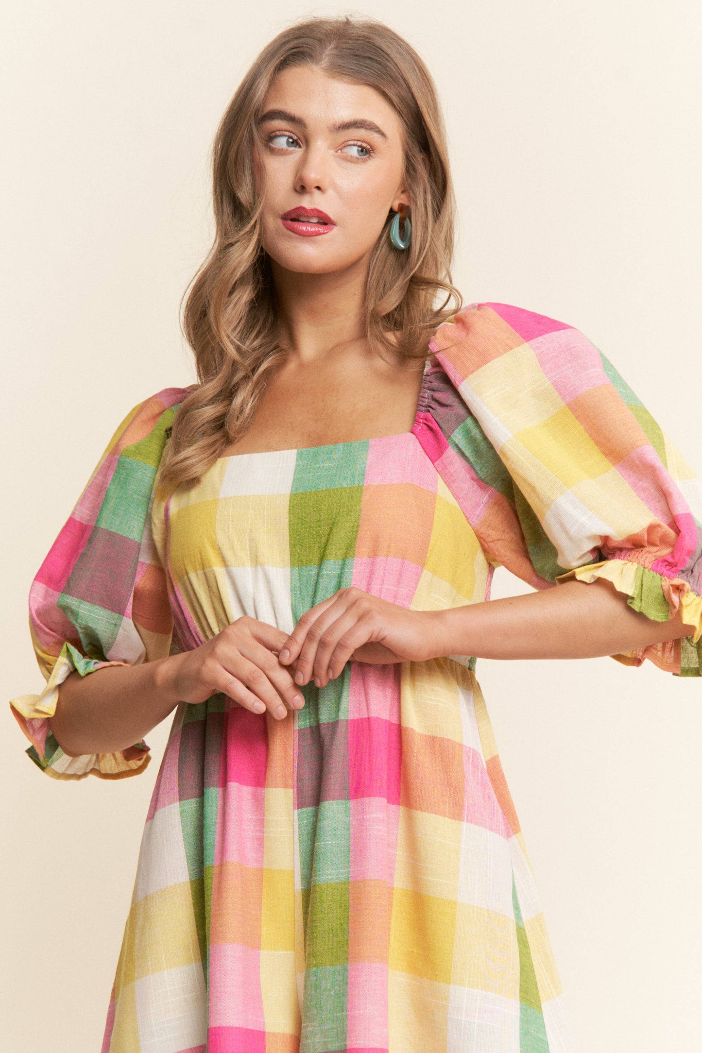 Checkered Wide Leg Jumpsuit