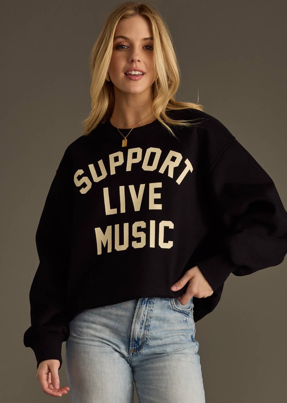 Support Live Music Sweatshirt Top