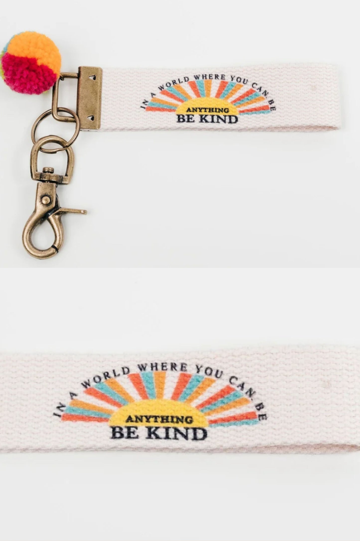 Be Kind Canvas Keychain