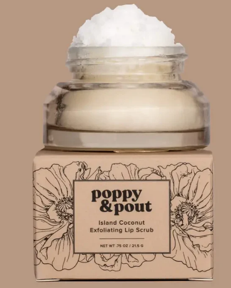 Poppy & Pout 100% Natural Island Coconut Lip Scrub
