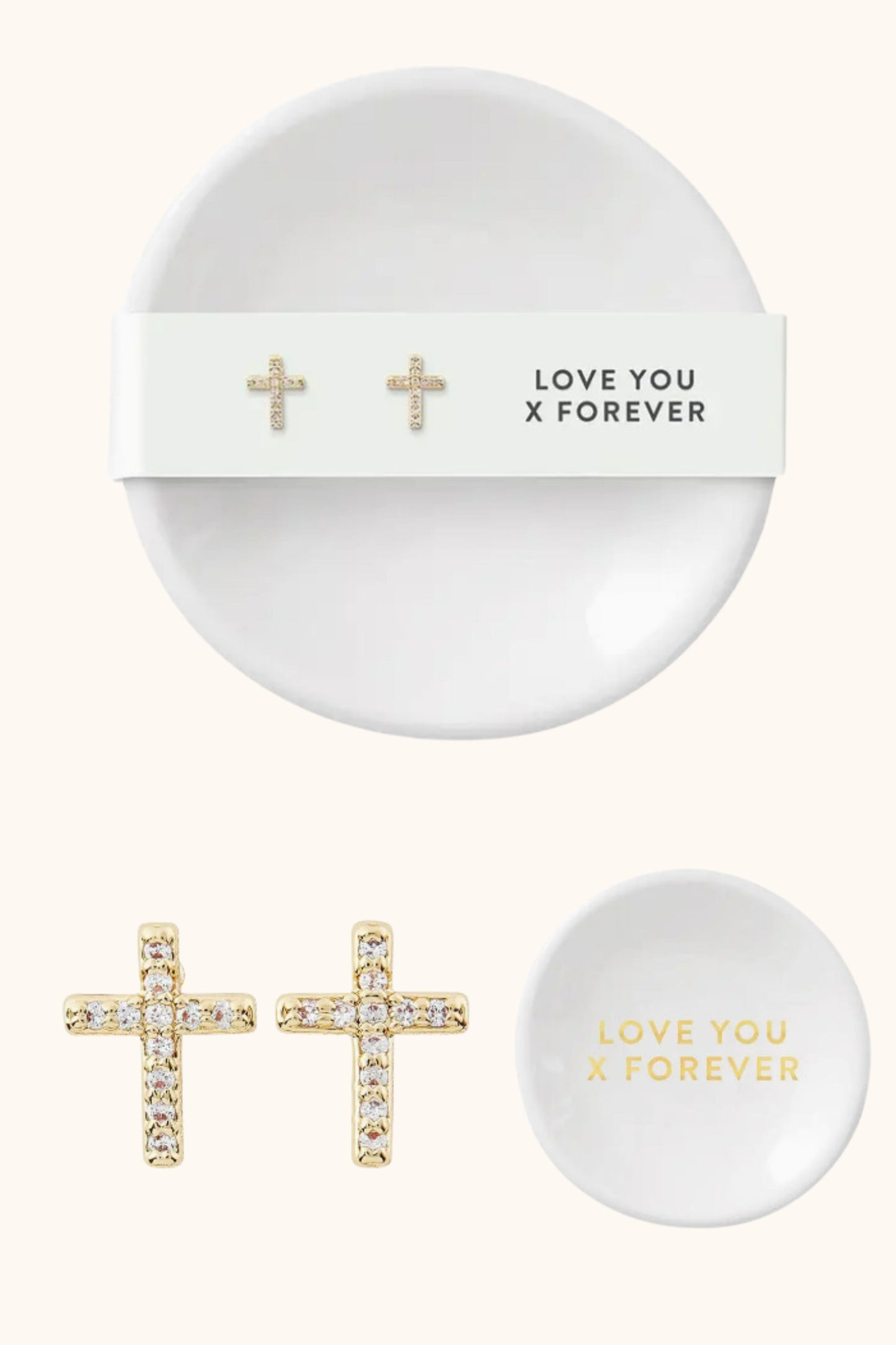 Love You Forever Ceramic Dish & Earrings Set