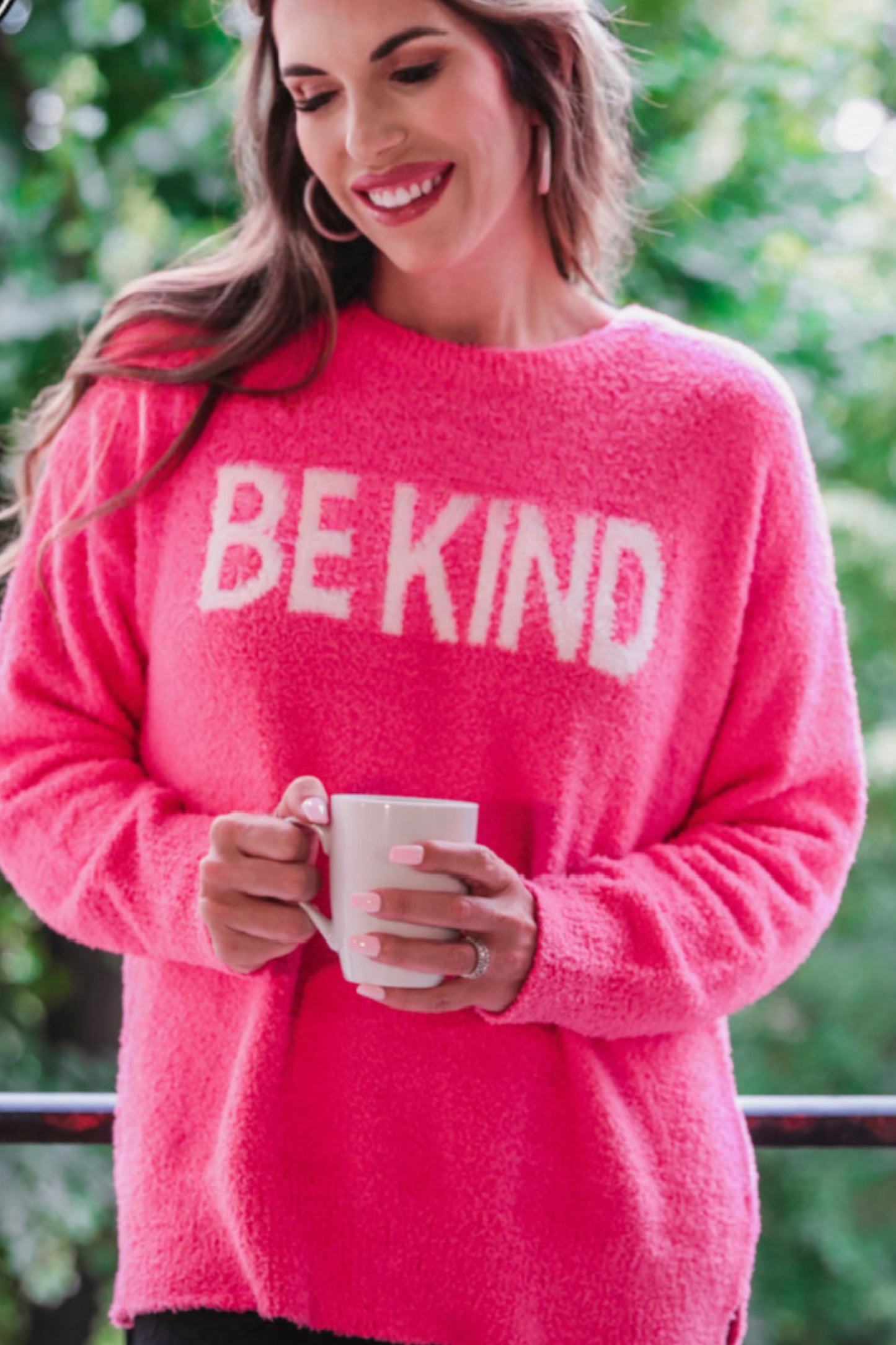 Pink Be Kind Soft Sweater