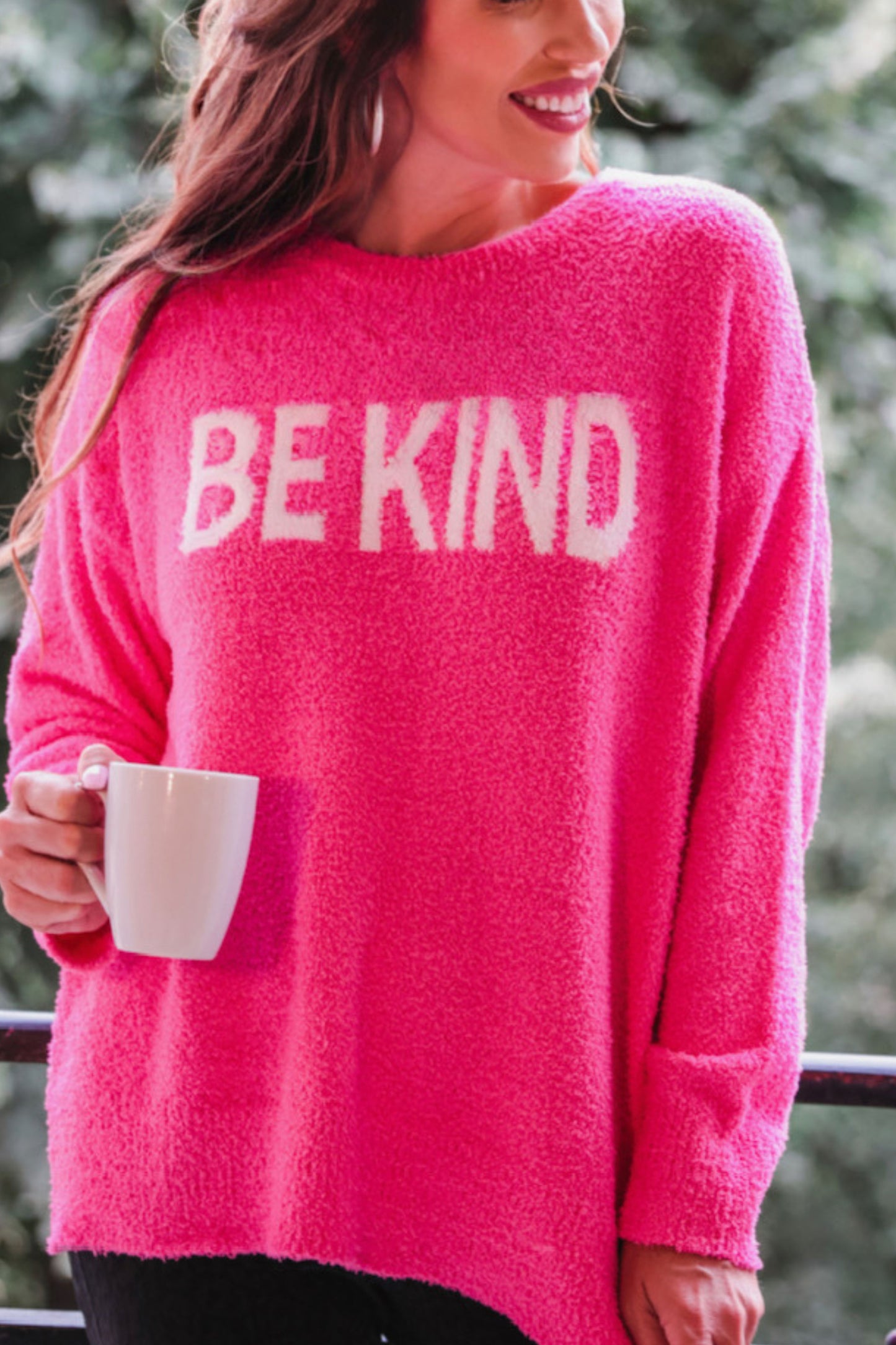 Pink Be Kind Soft Sweater